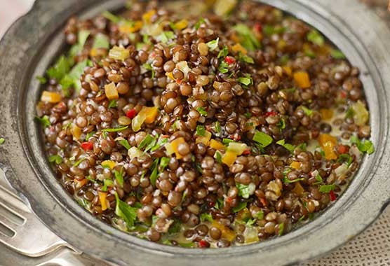 کالری عدسی پخته